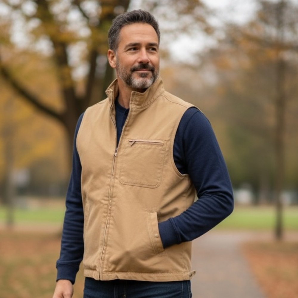 Katahdin Iron Works LL Bean Primaloft Lined Heavy Canvas Work Vest-Men’s Medium